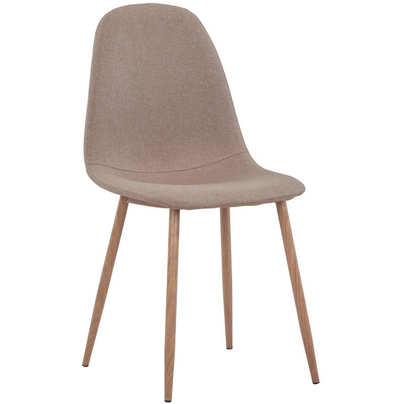 Стул Archie Chair Ткань Бежевая Рогожка Деревянные ножки Бежевый Древесина Стул Archie Chair Ткань Бежевая Рогожка Деревянные ножки Бежевый Древесина в Рязани | Loft Concept