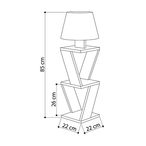 Торшер белый с каркасом с 2-мя полками и тканевым абажуром KOZENA SIDE FLOOR LAMP WHITE Торшер белый с каркасом с 2-мя полками и тканевым абажуром KOZENA SIDE FLOOR LAMP WHITE в Рязани