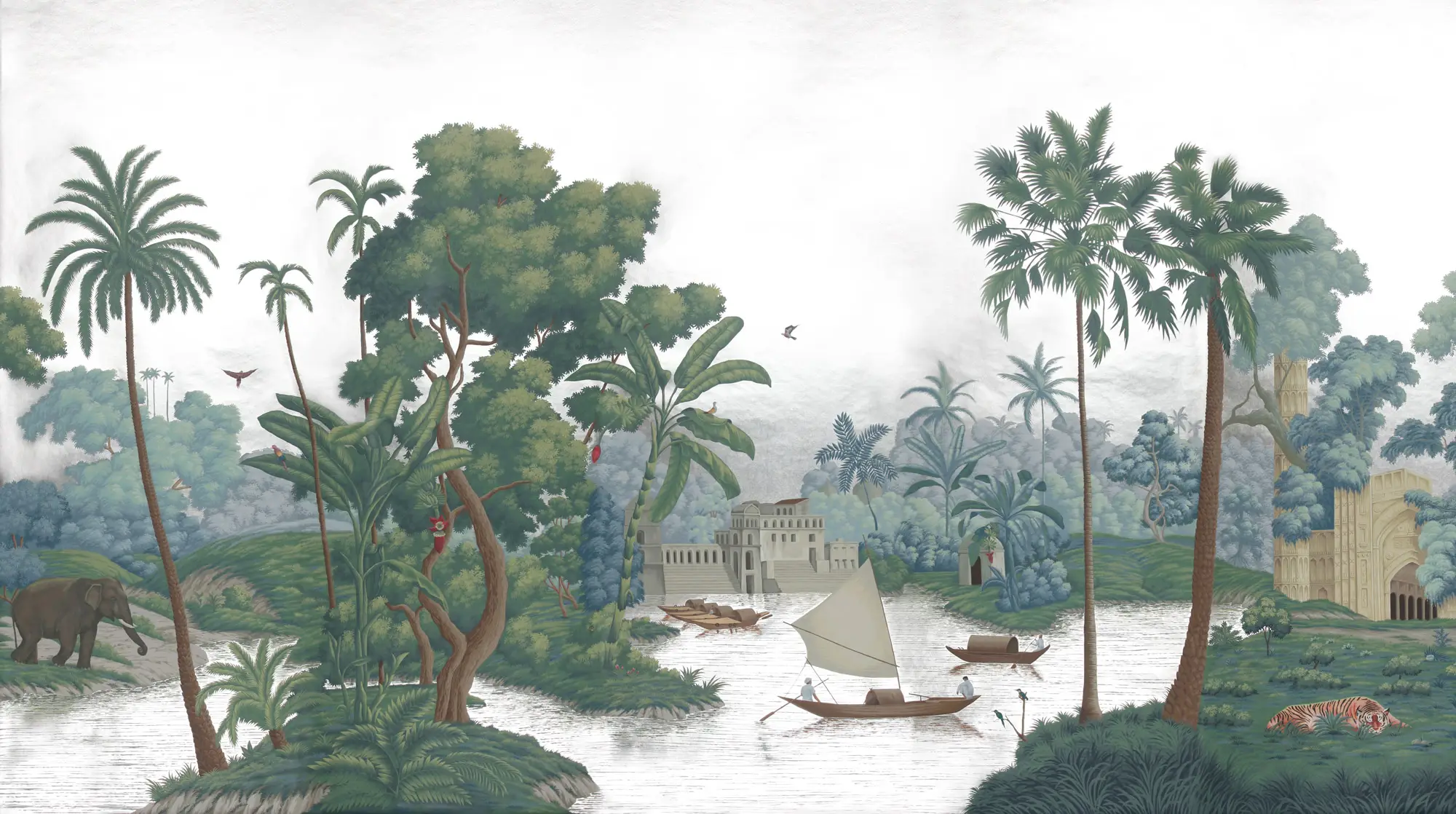 Обои ручная роспись River Scenes of Bengal Kolkata Обои ручная роспись River Scenes of Bengal Kolkata - постер Loft-Concept в Рязани