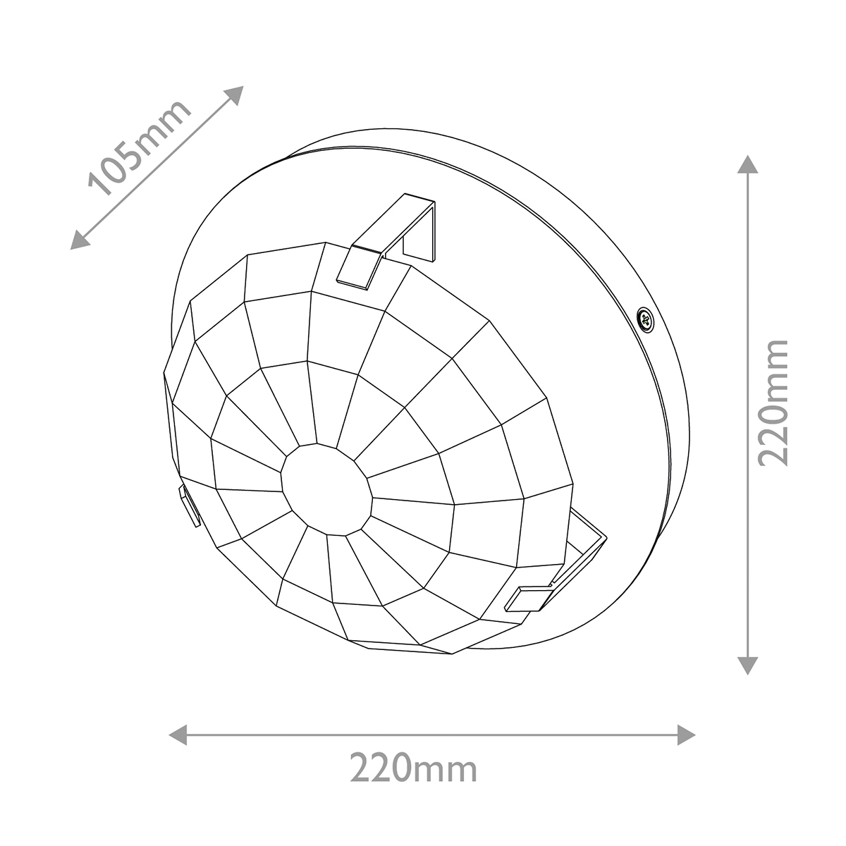 Бра округлой формы с многогранным стеклянным плафоном Hinkley в Рязани