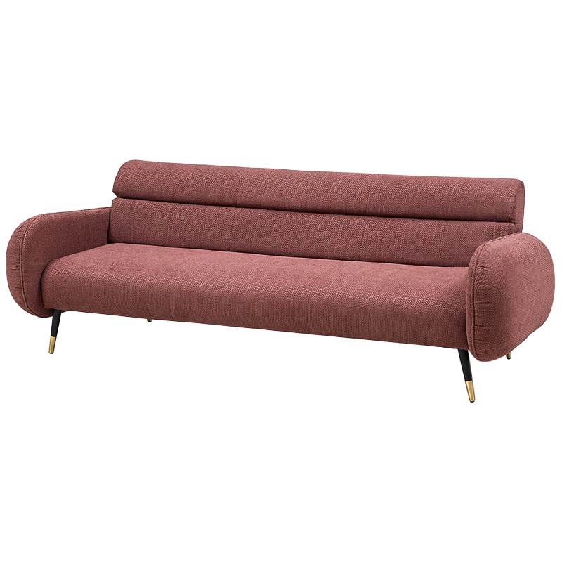 Диван Hebert Sofa Red L Красный Красный Черный Латунь Диван Hebert Sofa Red L Красный Красный Черный Латунь в Рязани | Loft Concept