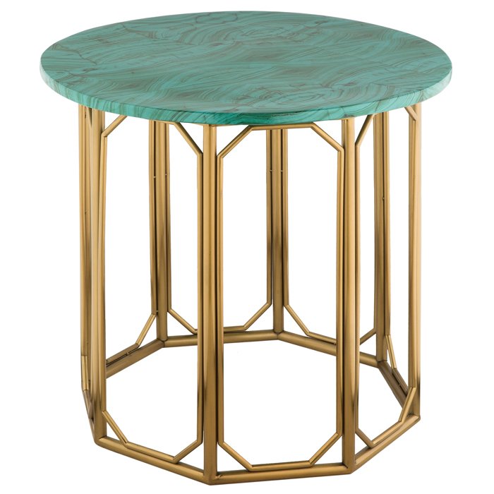 Malachite Modern Side Tables Малахит (зеленый) Золотой Malachite Modern Side Tables Малахит (зеленый) Золотой в Рязани | Loft Concept
