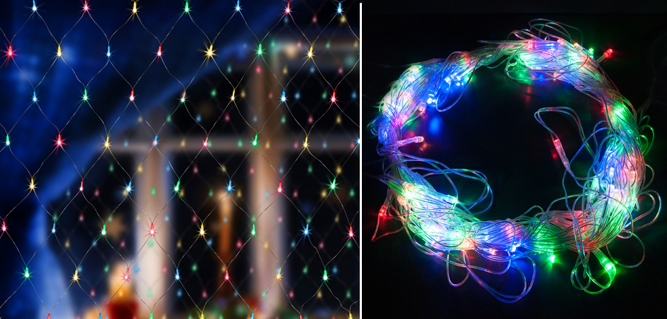 Гирлянда-Сетка Цветные светодиоды - Loft-Concept в Рязани
