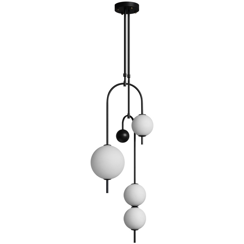 Люстра Balance Beads Черный Белый Люстра Balance Beads Черный Белый в Рязани | Loft Concept