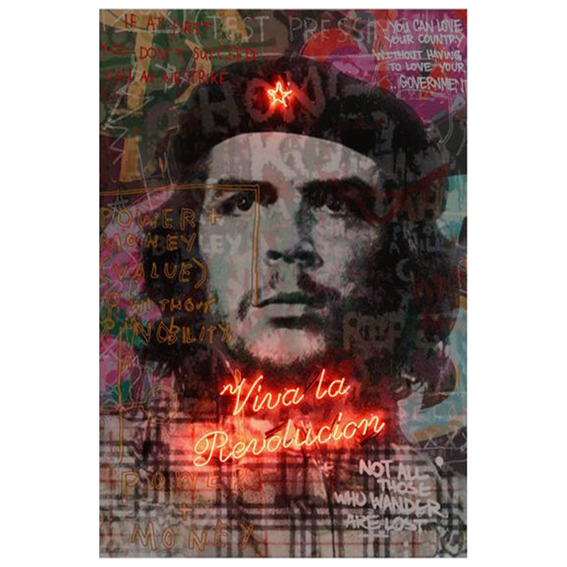 Постер с Неоновым Светящимся Текстом Че Гевара Ches Revolution Мульти Постер с Неоновым Светящимся Текстом Че Гевара Ches Revolution Мульти в Рязани | Loft Concept