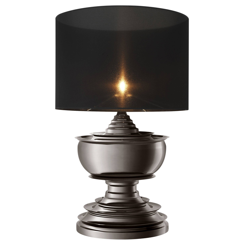 Настольная лампа Eichholtz Table Lamp Pagoda Black nickel Темный никель Черный Настольная лампа Eichholtz Table Lamp Pagoda Black nickel Темный никель Черный в Рязани | Loft Concept