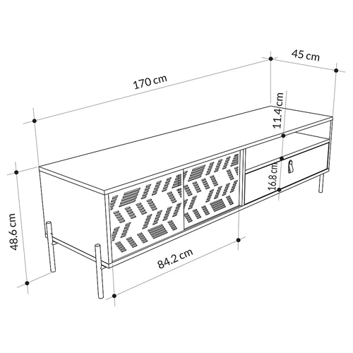 ТВ-тумба с раздвижными дверцами Mallin Metal TV Stand ТВ-тумба с раздвижными дверцами Mallin Metal TV Stand в Рязани