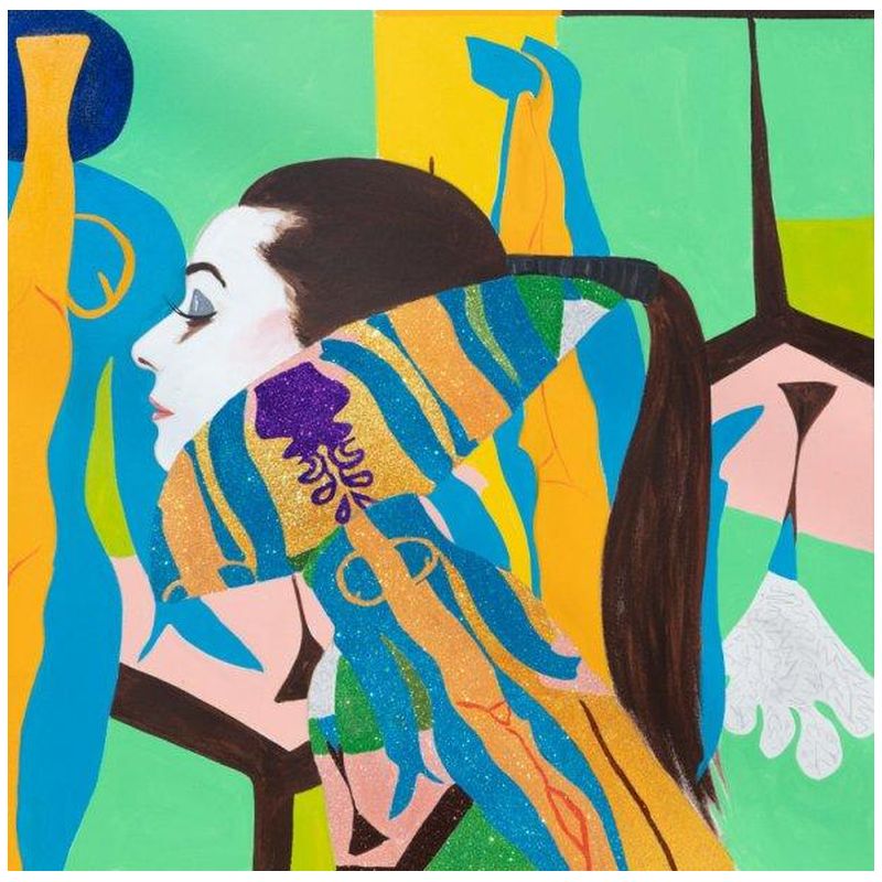 Картина She Dreamed of Matisse in Blue, Green, and Yellow Мульти Картина She Dreamed of Matisse in Blue, Green, and Yellow Мульти в Рязани | Loft Concept