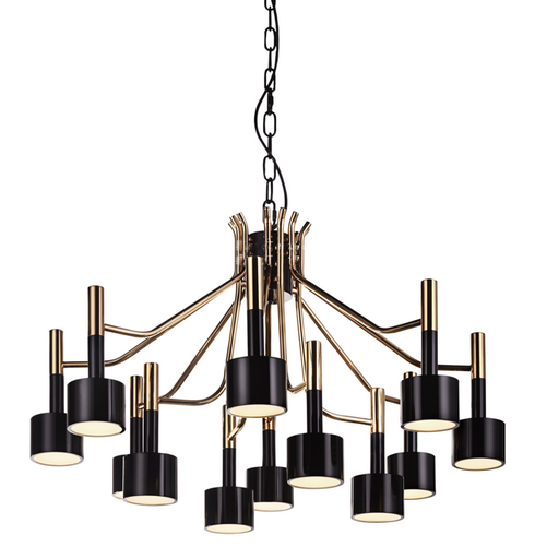 Люстра Delightfull Ella Suspension Selightfull Глянцевое золото Черный Белый в Рязани | Loft Concept 