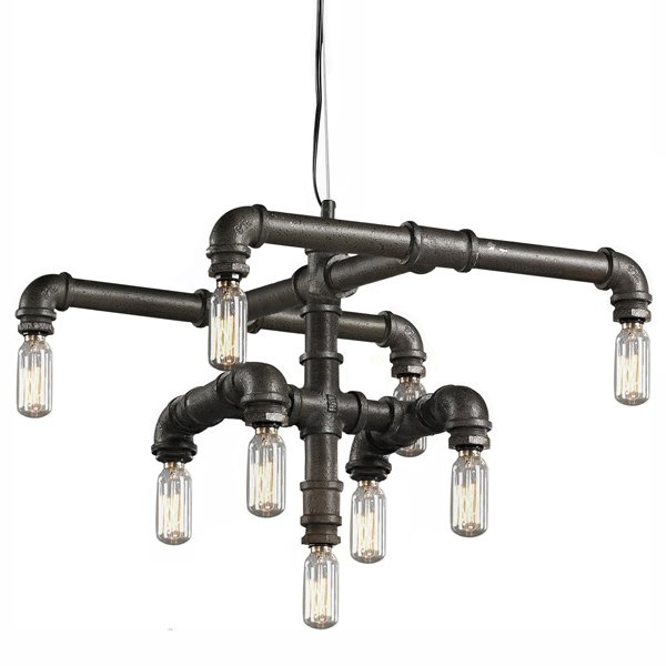 Люстра Water Pipe Connect T9 II Графит Люстра Water Pipe Connect T9 II Графит в Рязани | Loft Concept