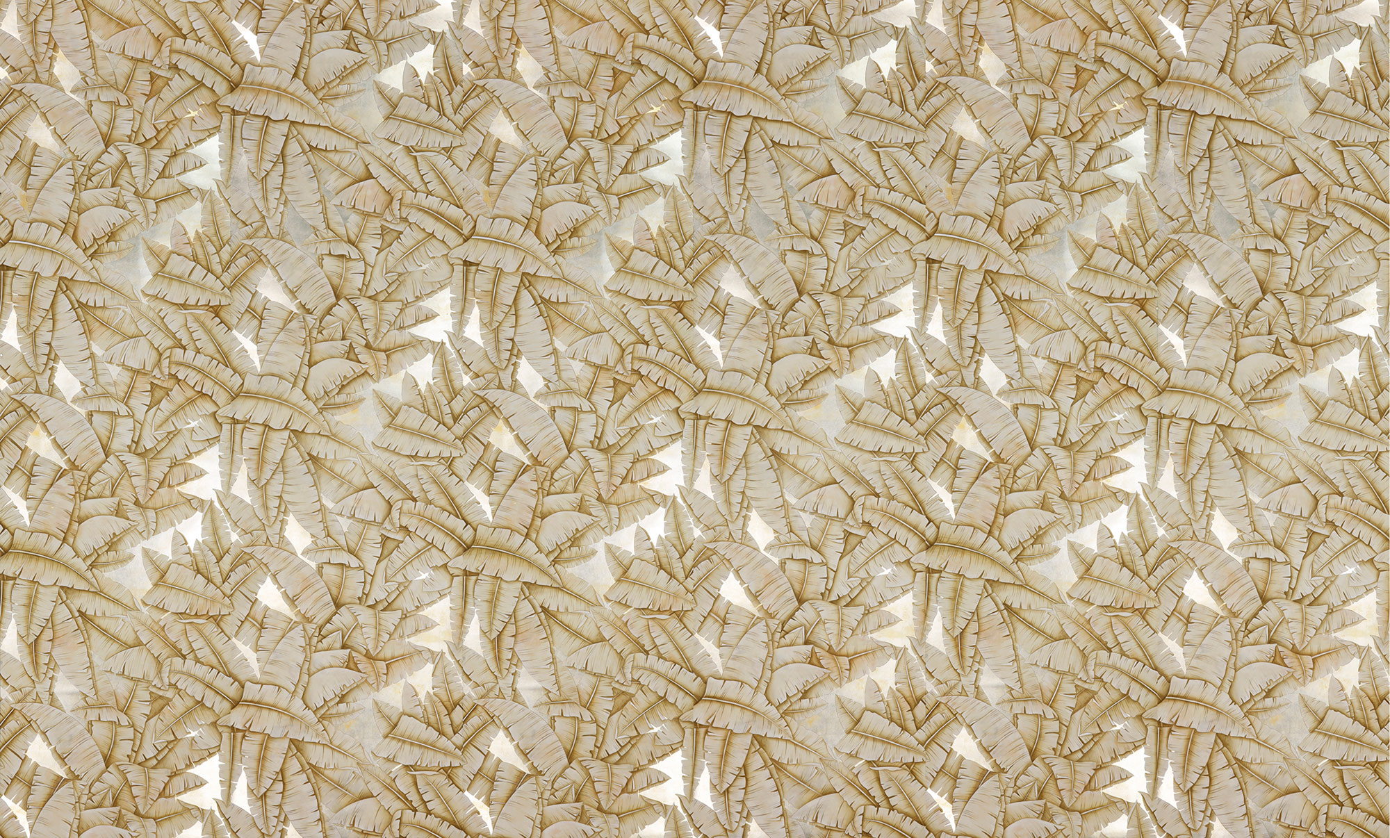 Обои ручная роспись Palms Sand on Tarnished Silver gilded paper with nickel pearlescent antiquing Обои ручная роспись Palms Sand on Tarnished Silver gilded paper with nickel pearlescent antiquing - постер Loft-Concept в Рязани