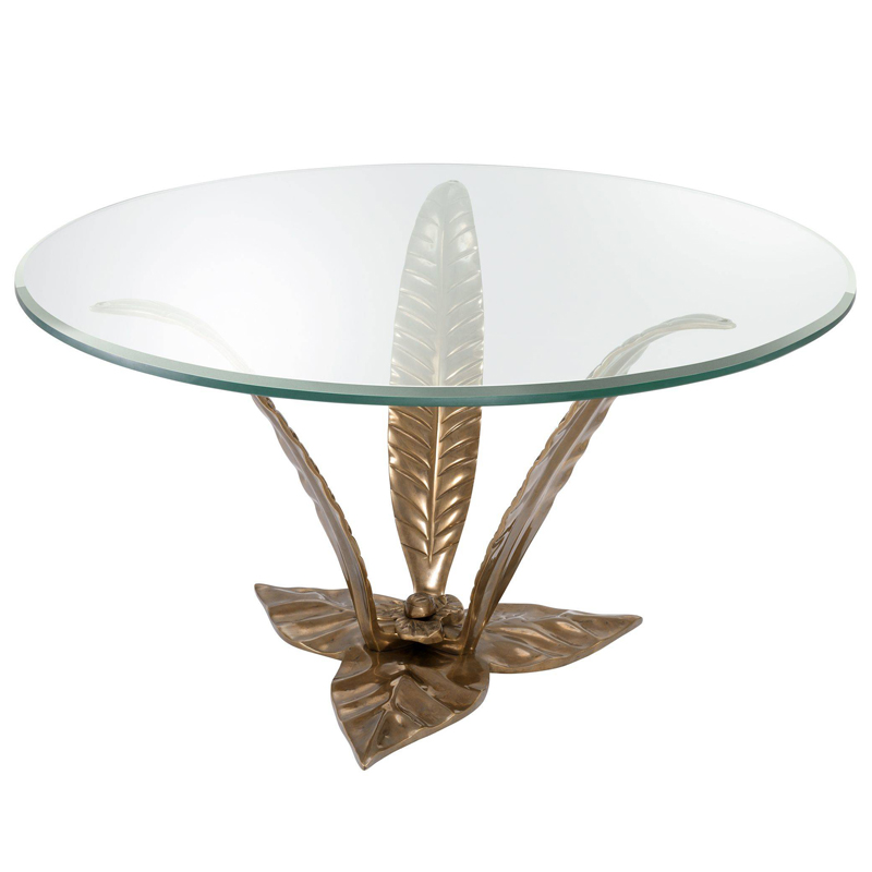 Кофейный стол Eichholtz Coffee Table Plantation Прозрачный Винтажная латунь Кофейный стол Eichholtz Coffee Table Plantation Прозрачный Винтажная латунь в Рязани | Loft Concept