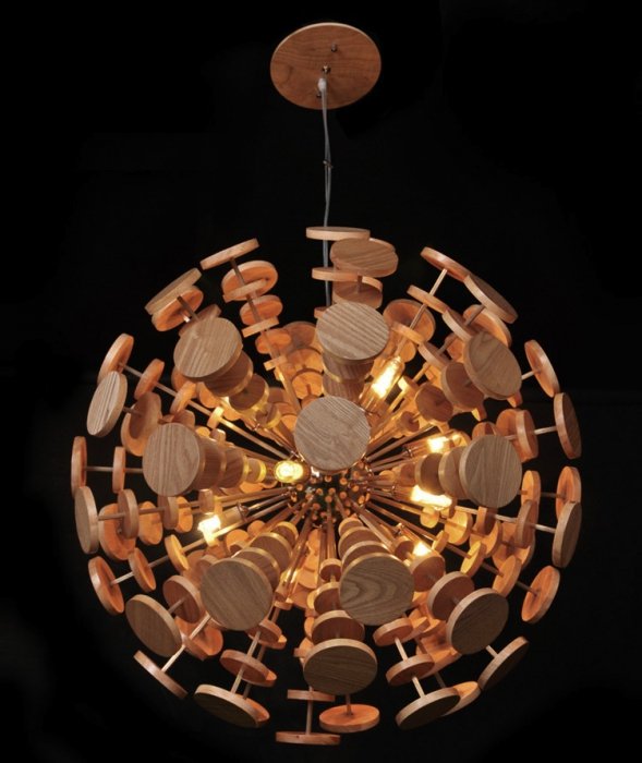 Люстра Wooden Glowworm Sphere Люстра Wooden Glowworm Sphere в Рязани | Loft Concept