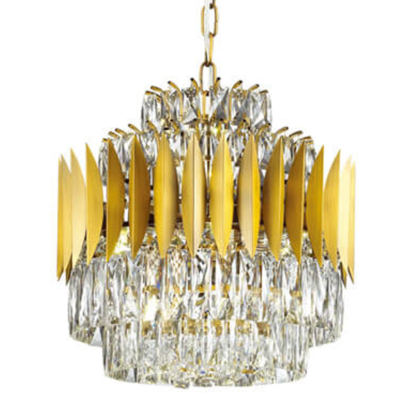 Люстра KEBO KING CHANDELIER 45 Латунь Прозрачное Стекло Люстра KEBO KING CHANDELIER 45 Латунь Прозрачное Стекло в Рязани | Loft Concept