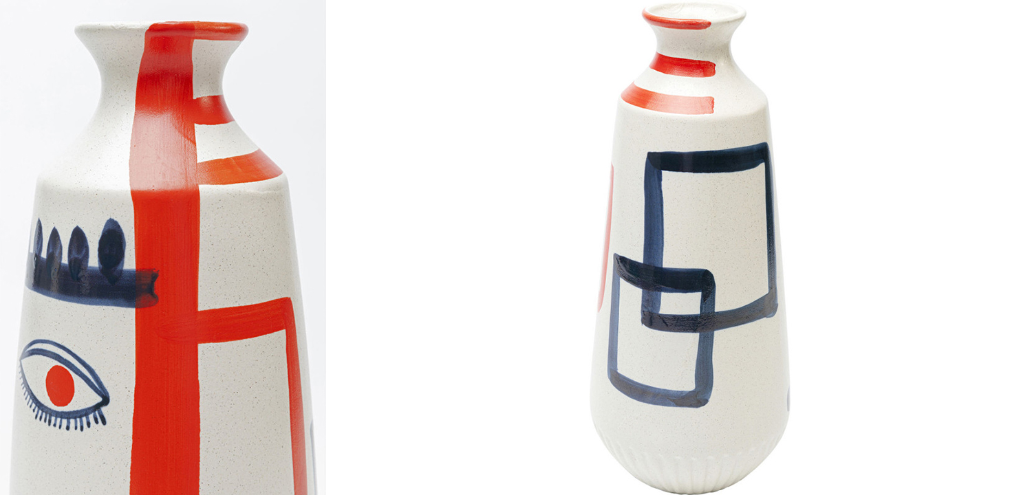 Ваза Abstract Face Red - фото