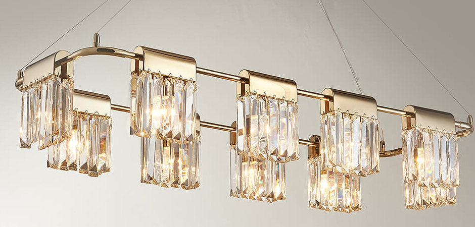 Люстра Crystal Pendants gold 10 Люстра Crystal Pendants gold 10 - Loft-Concept в Рязани