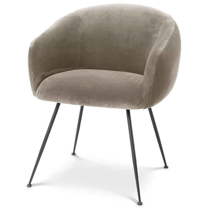 Стул Eichholtz Dining Chair Elbury Beige Бежевый Черный Стул Eichholtz Dining Chair Elbury Beige Бежевый Черный в Рязани | Loft Concept