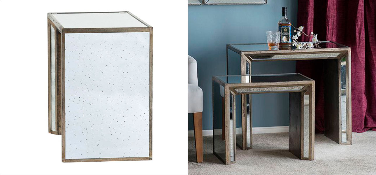 Комплект столиков с зеркальной столешницей Richard - фото