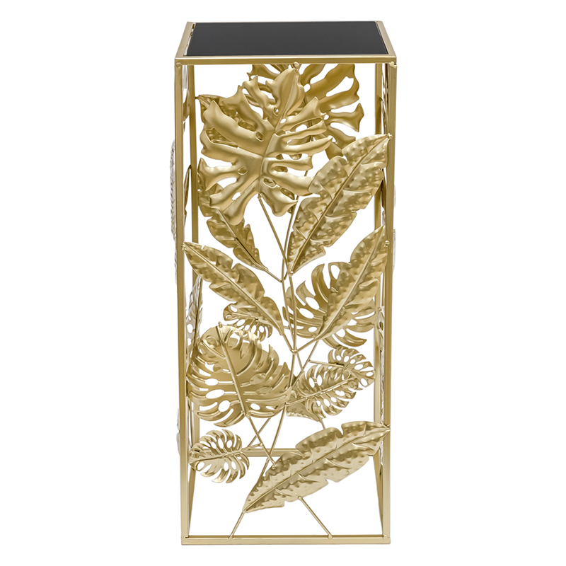 Подставка Tropical Gold Leaves Stand S Золотой Черный в Рязани | Loft Concept 