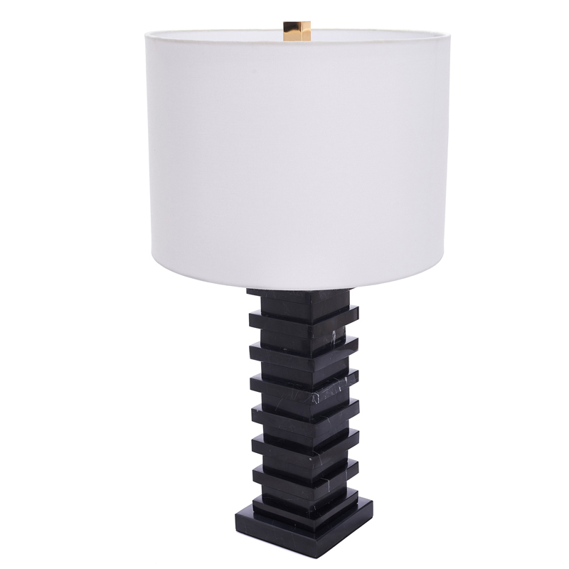Настольная лампа Iobhar Marble Table lamp Черный Белый Настольная лампа Iobhar Marble Table lamp Черный Белый в Рязани | Loft Concept