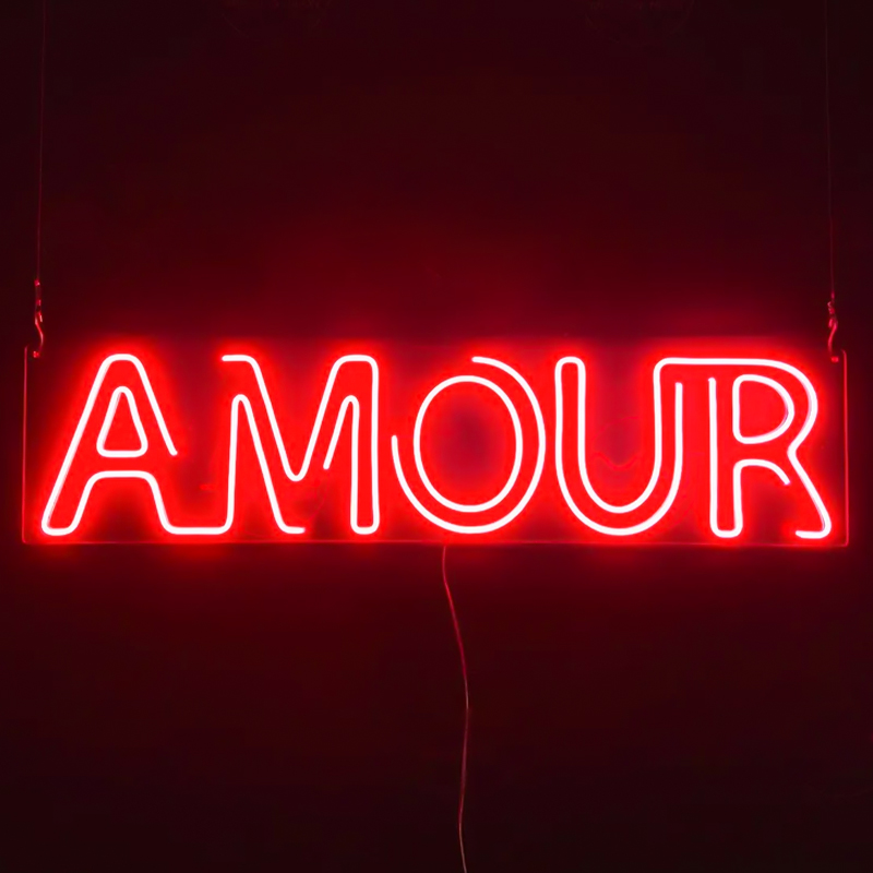 Неоновая настенная лампа Amour Neon Wall Lamp Прозрачный Красный Неоновая настенная лампа Amour Neon Wall Lamp Прозрачный Красный в Рязани | Loft Concept