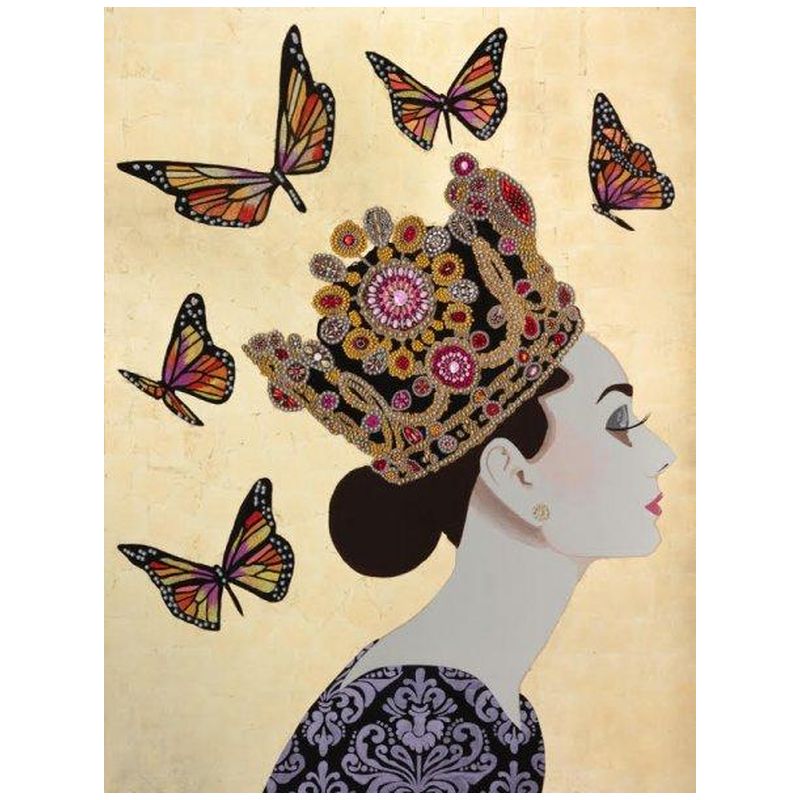Картина Audrey with Crown and Monarch Butterflies Мульти Картина Audrey with Crown and Monarch Butterflies Мульти в Рязани | Loft Concept