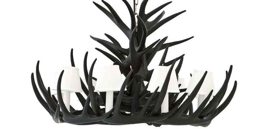 Люстра Eichholtz Chandelier Horn Highlands Black - Loft-Concept в Рязани