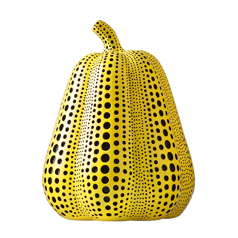 Статуэтка тыквы Kusama Yayoi I Желтый Черный Статуэтка тыквы Kusama Yayoi I Желтый Черный в Рязани | Loft Concept