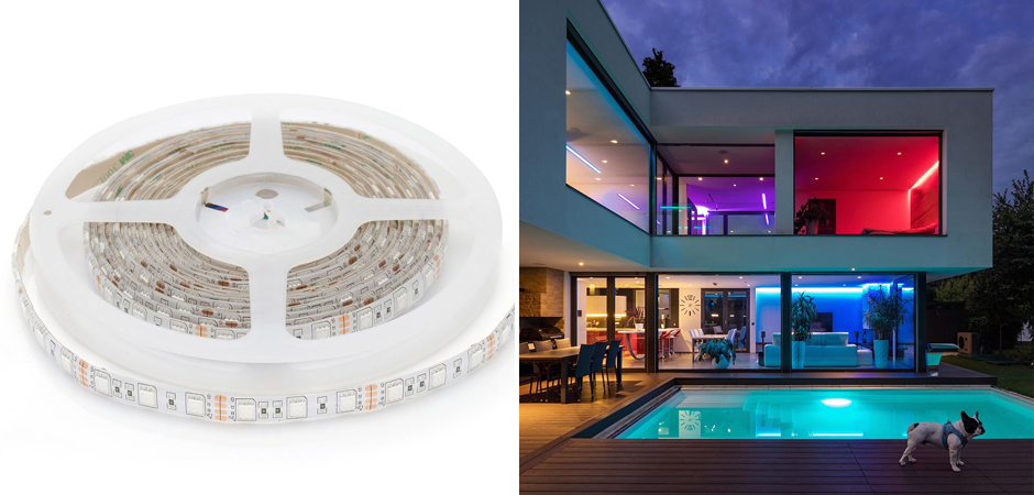 Светодиодная влагозащищенная лента 14,4W/m 60LED/m 5050SMD разноцветная 5M Светодиодная влагозащищенная лента 14,4W/m 60LED/m 5050SMD разноцветная 5M - Loft-Concept в Рязани