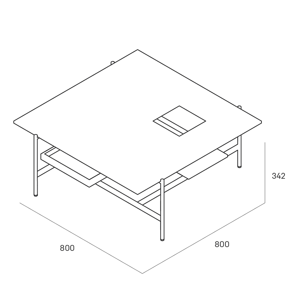 Karat журнальный столик цвета тёмный камень с съемным подносом в Рязани