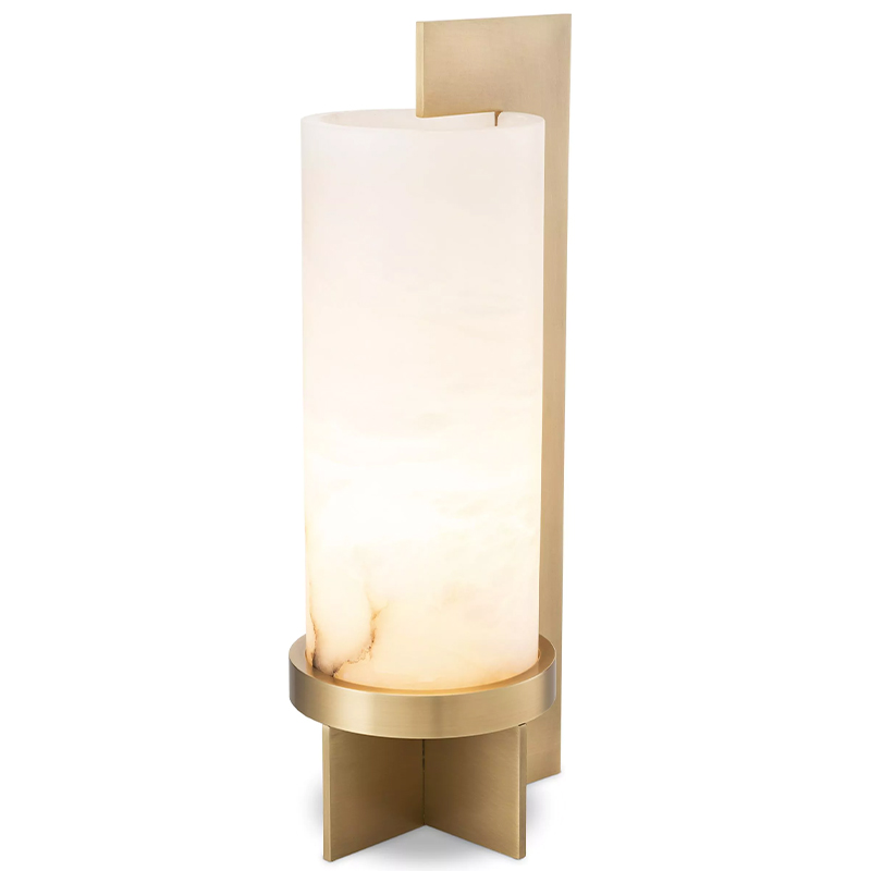 Настольная лампа Eichholtz Table Lamp Atilla Латунь Белый в Рязани | Loft Concept 