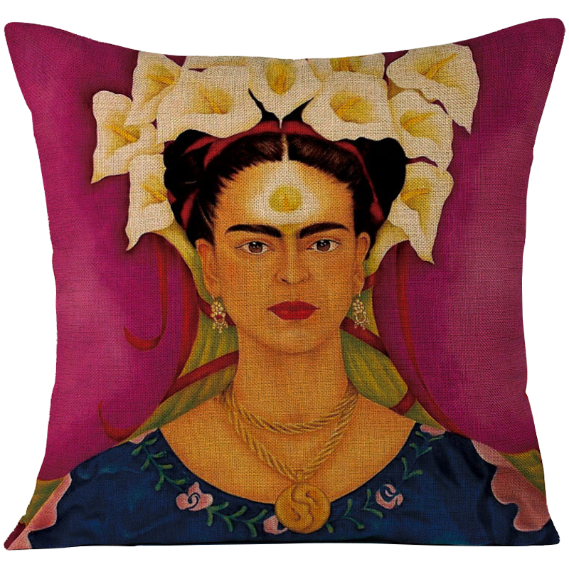 Декоративная подушка Frida Kahlo 11 Пурпурный Мульти Декоративная подушка Frida Kahlo 11 Пурпурный Мульти в Рязани | Loft Concept