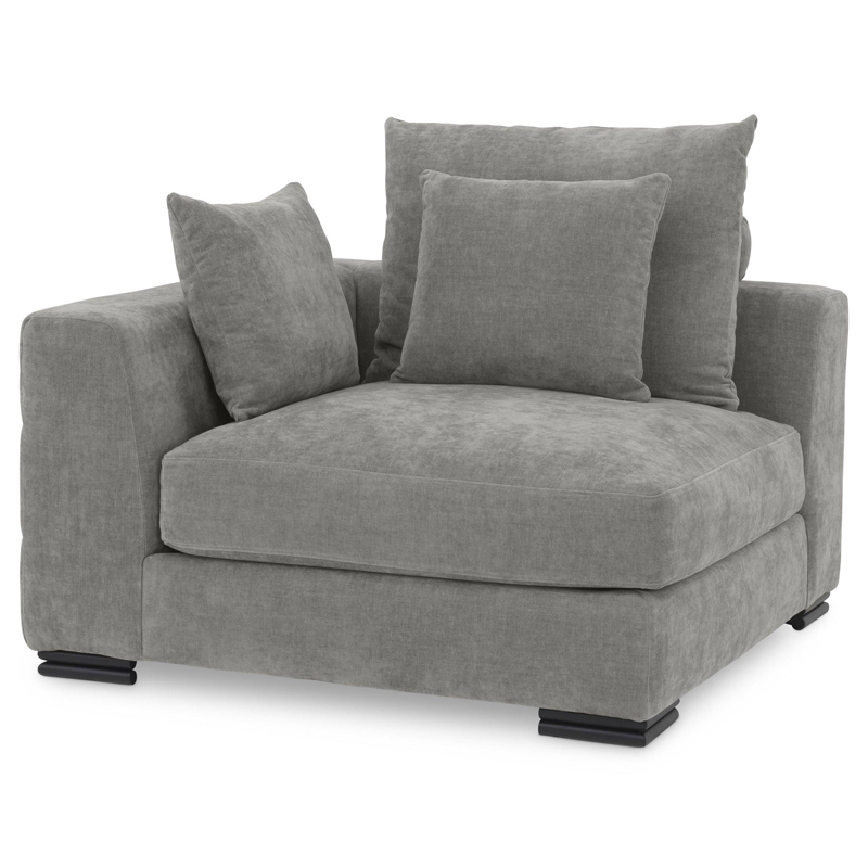 Диван Eichholtz Sofa Clifford Corner grey Серый Черный Диван Eichholtz Sofa Clifford Corner grey Серый Черный в Рязани | Loft Concept
