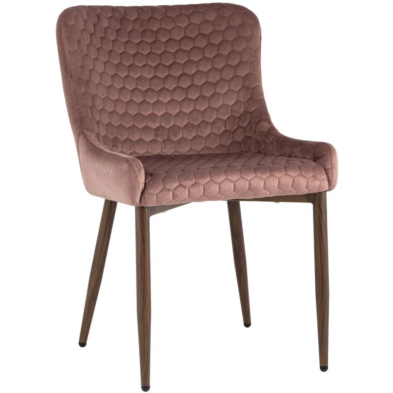 Стул Stitch Honey Chair Пыльно-Розовый Велюр Розовый пастельный Коричневый Стул Stitch Honey Chair Пыльно-Розовый Велюр Розовый пастельный Коричневый в Рязани | Loft Concept