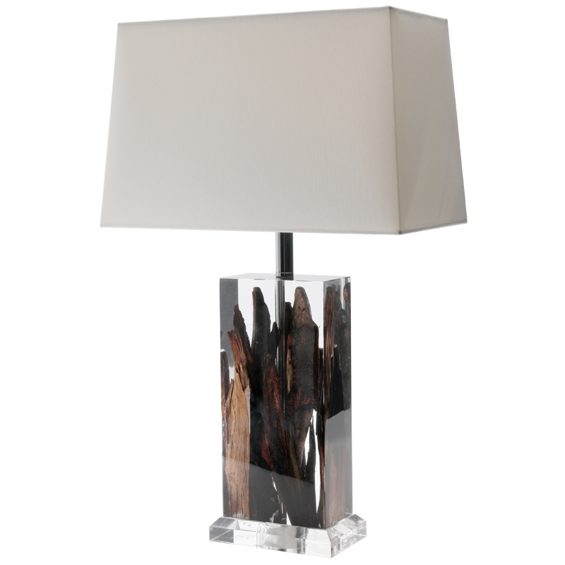 Настольная лампа Kisimi Table Lamp dark Белый Коричневый Настольная лампа Kisimi Table Lamp dark Белый Коричневый в Рязани | Loft Concept