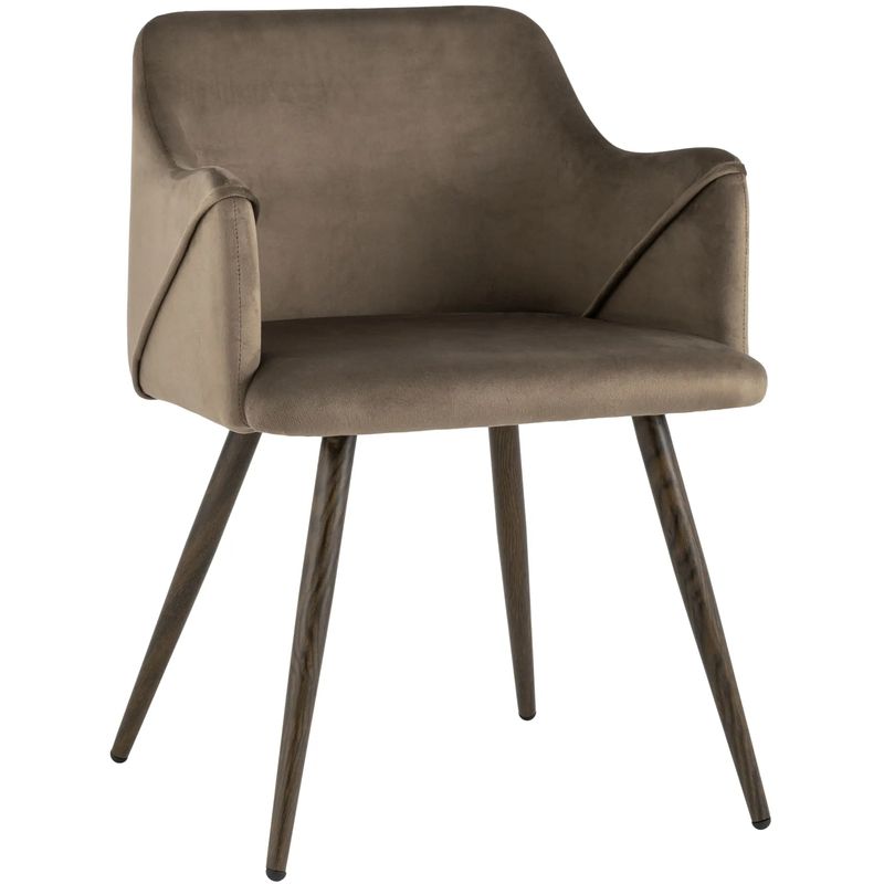 Стул Monarch Chair Коричневый Велюр Коричневый в Рязани | Loft Concept 
