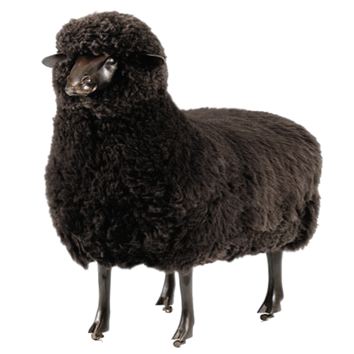 Пуф FRANCOIS-XAVIER LALANNE black Черный Графит Пуф FRANCOIS-XAVIER LALANNE black Черный Графит в Рязани | Loft Concept