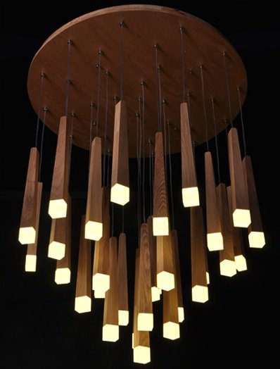 Люстра Wooden Glowworm Round Люстра Wooden Glowworm Round в Рязани | Loft Concept