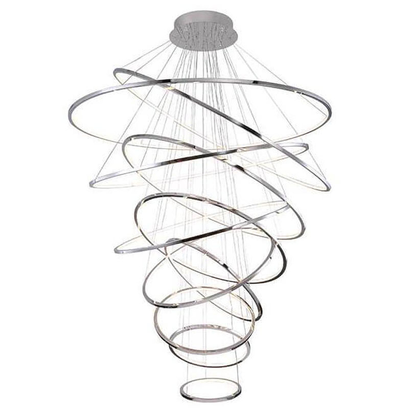 Люстра Композиция из 11 колец Ring Horizontal Chandelier Chrome Хром Люстра Композиция из 11 колец Ring Horizontal Chandelier Chrome Хром в Рязани | Loft Concept
