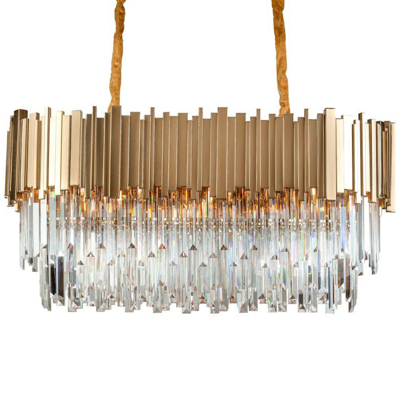Большая многоярусная люстра Cascade Glass Metal Luxxu Chandelier 100 Прозрачное Стекло Золотой Большая многоярусная люстра Cascade Glass Metal Luxxu Chandelier 100 Прозрачное Стекло Золотой в Рязани | Loft Concept