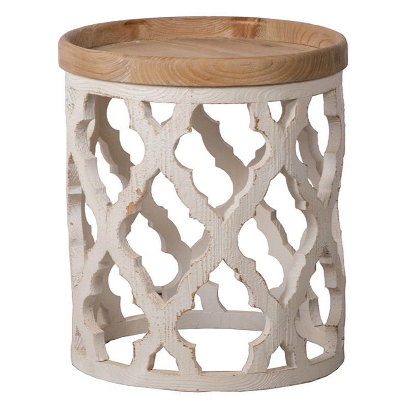Приставной стол Panfilu Wooden Side Table Древесина Белый Приставной стол Panfilu Wooden Side Table Древесина Белый в Рязани | Loft Concept