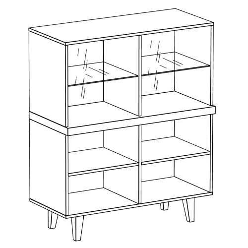 Буфет с зеркальными дверцами Arden Cabinet Буфет с зеркальными дверцами Arden Cabinet в Рязани