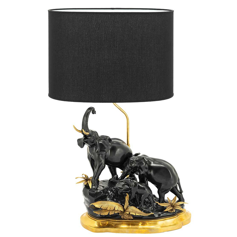 Настольная лампа ABHIKA TABLE LAMP ELEPHANT Черный Золотой Настольная лампа ABHIKA TABLE LAMP ELEPHANT Черный Золотой в Рязани | Loft Concept