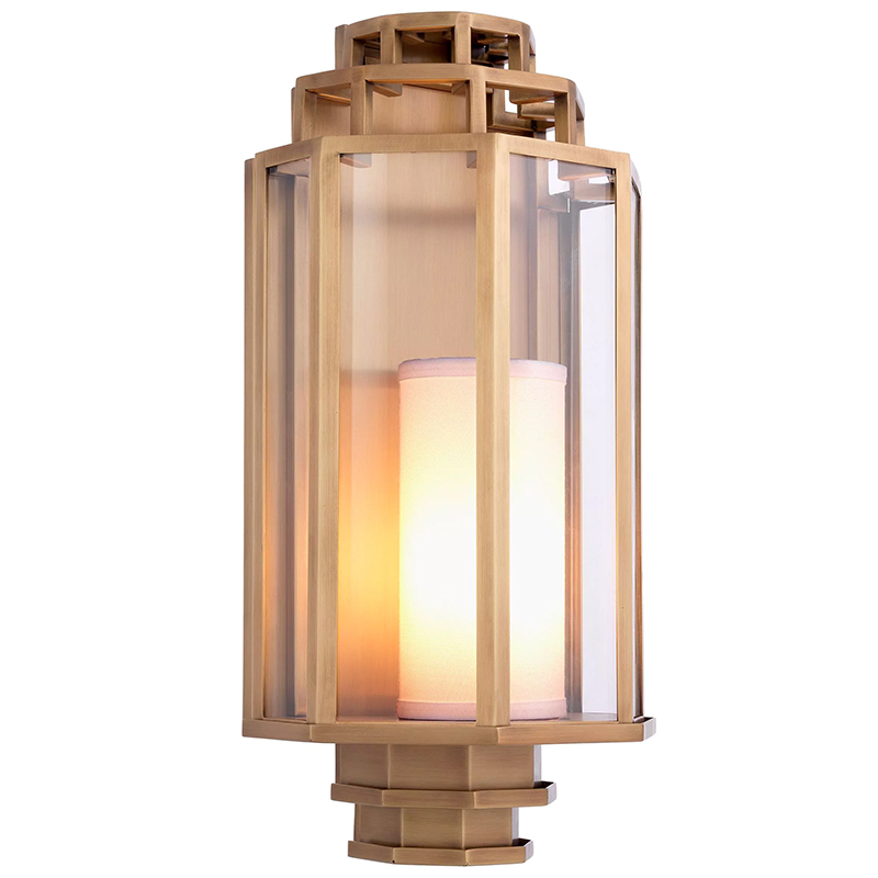 Бра Wall Lamp Monticello Brass Белый Латунь Прозрачное Стекло Бра Wall Lamp Monticello Brass Белый Латунь Прозрачное Стекло в Рязани | Loft Concept