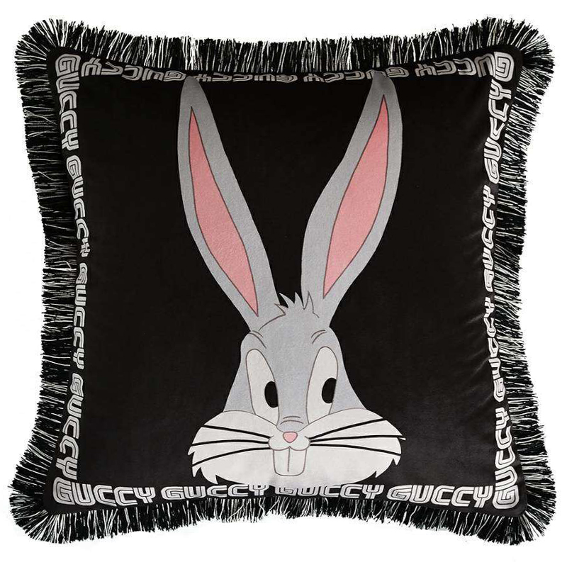 Декоративная подушка Cтиль Gucci Bugs Bunny Черный Серый Белый Декоративная подушка Cтиль Gucci Bugs Bunny Черный Серый Белый в Рязани | Loft Concept