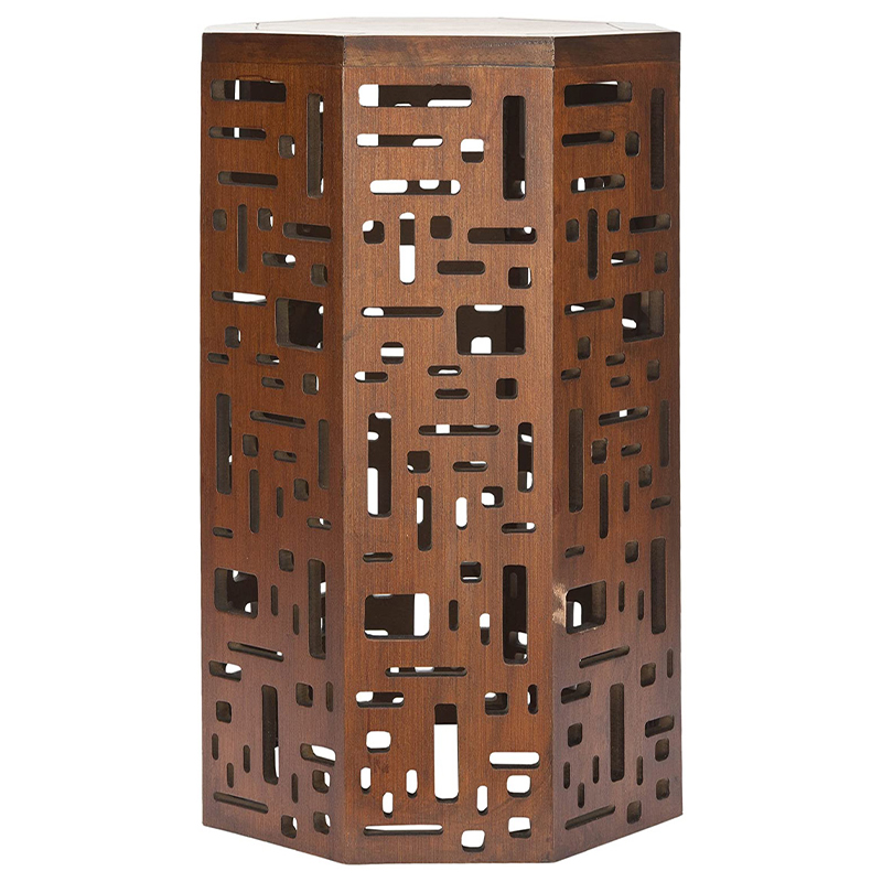 Приставной стол Theon Side Table Brown Коричневый Приставной стол Theon Side Table Brown Коричневый в Рязани | Loft Concept