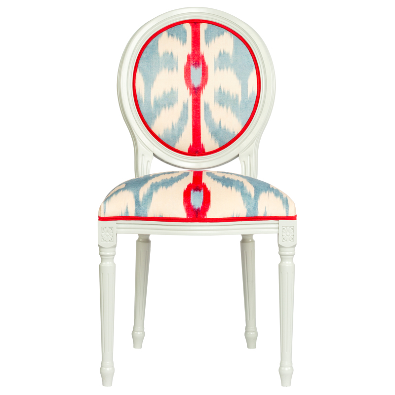 Стул Ikat Pattern с белым основанием Белый Мульти Стул Ikat Pattern с белым основанием Белый Мульти в Рязани | Loft Concept
