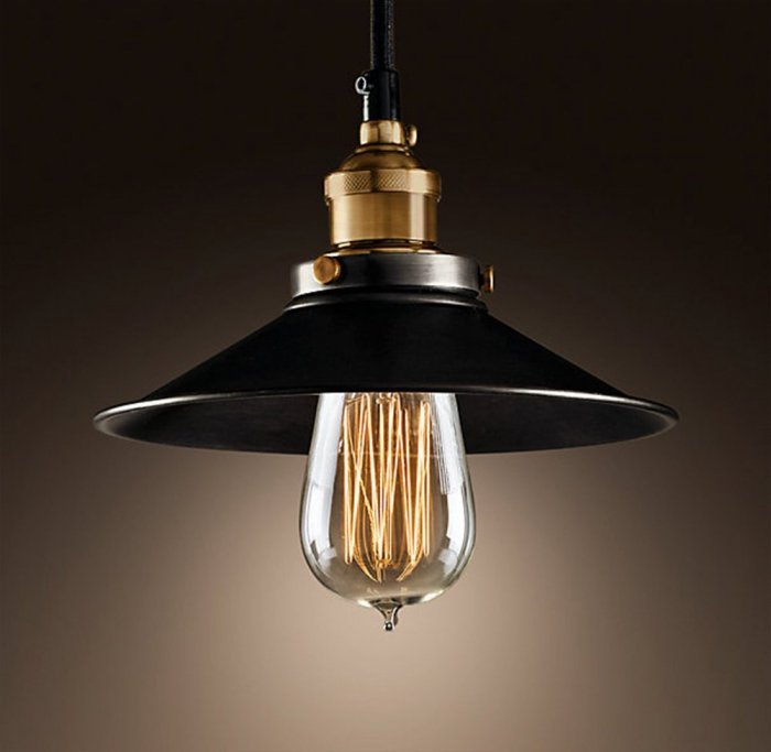 Подвесной светильник Loft Cone Pendant 22 Черный Подвесной светильник Loft Cone Pendant 22 Черный в Рязани | Loft Concept