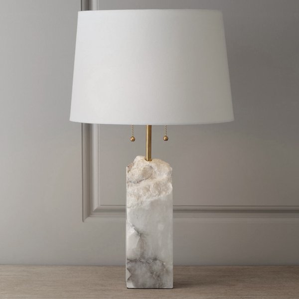 Настольная лампа Regina Andrew Raw Alabaster Lamp Белый Мрамор Bianco Настольная лампа Regina Andrew Raw Alabaster Lamp Белый Мрамор Bianco в Рязани | Loft Concept