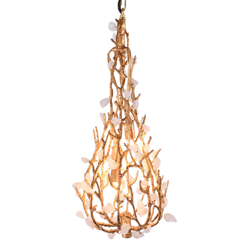 Люстра Gillis Chandelier Drop Золотой Белый Люстра Gillis Chandelier Drop Золотой Белый в Рязани | Loft Concept